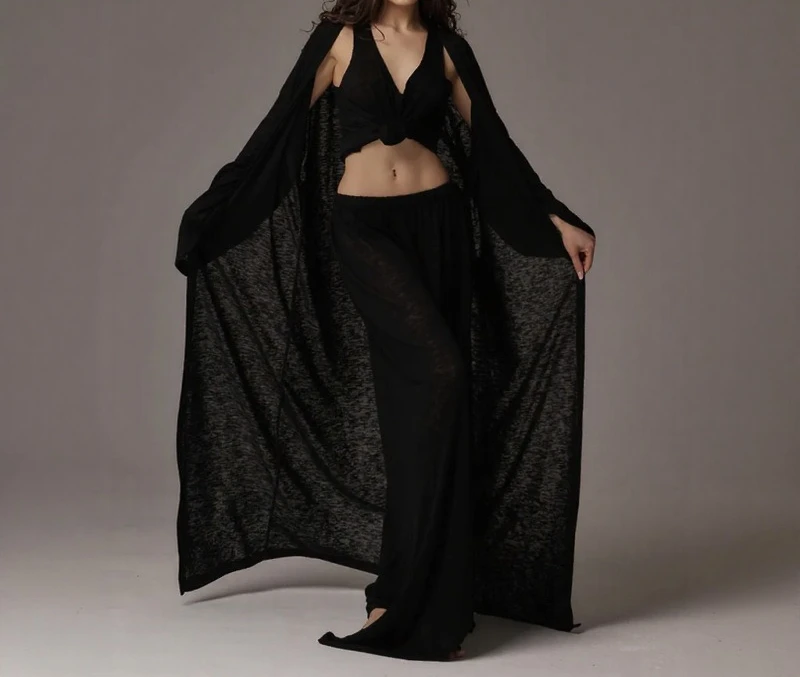 Women's Solid Color Soft and Comfortable Simple and Elegant Nightgown  Home Clothes  Outerwear  Long Robe