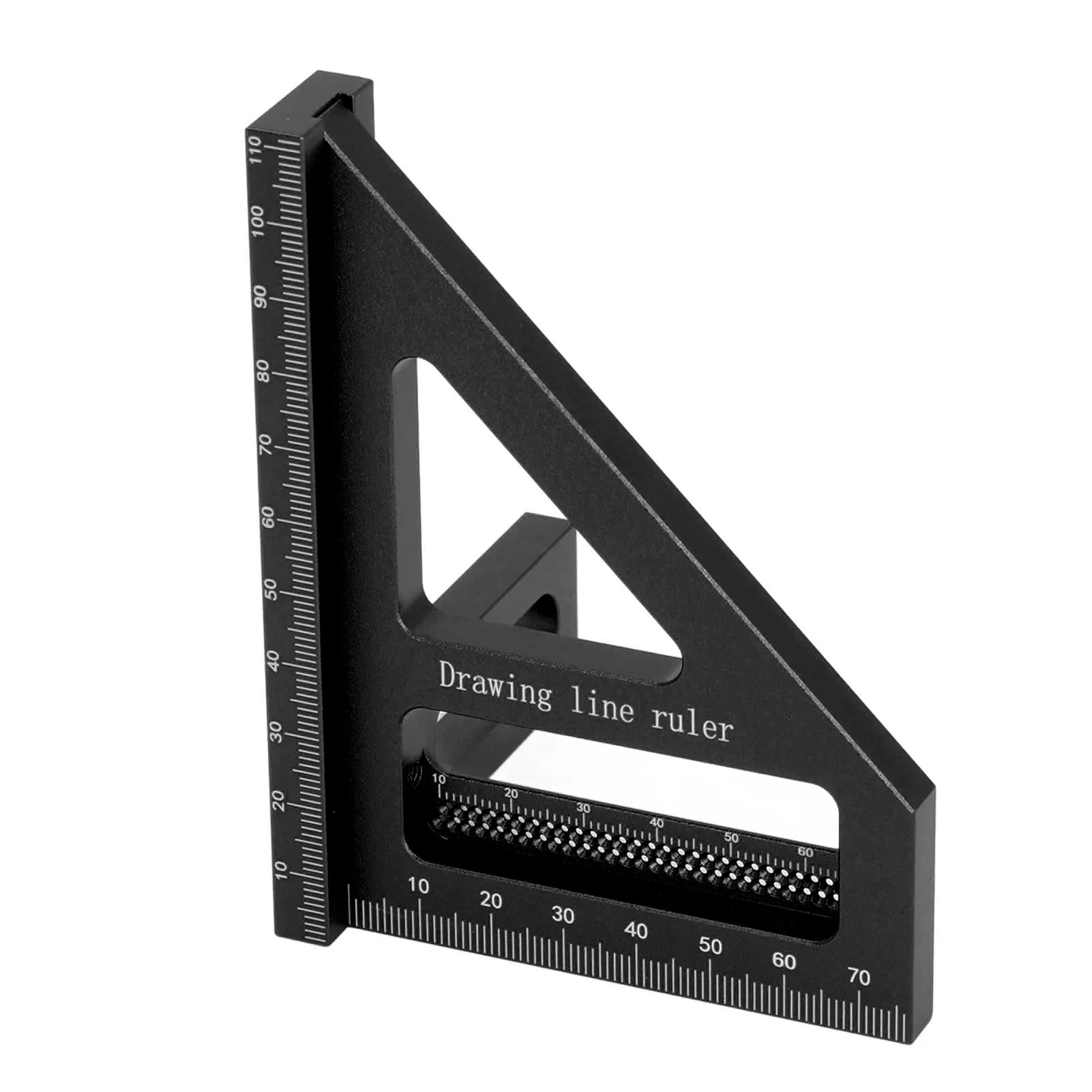 3D Multi Angle Measuring Ruler 45 90 Degree Aluminum Alloy Woodworking Square Ruler Protractor Miter
