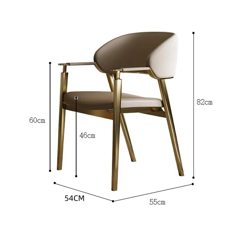 Luksusowe skandynawskie krzesła do jadalni skórzany podłokietnik zewnętrzne ergonomiczne krzesło do jadalnisoffice europejskie leżaki Salle Manger