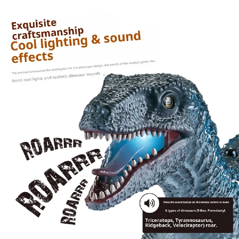 Zdalnie Sterowany Dinozaur Zabawka Elektryczny Chodzący Krzyczący Velociraptor T-Rex Model Zwierzęcia Jurajskiego dla Przyjaciela Najlepszy Prezent
