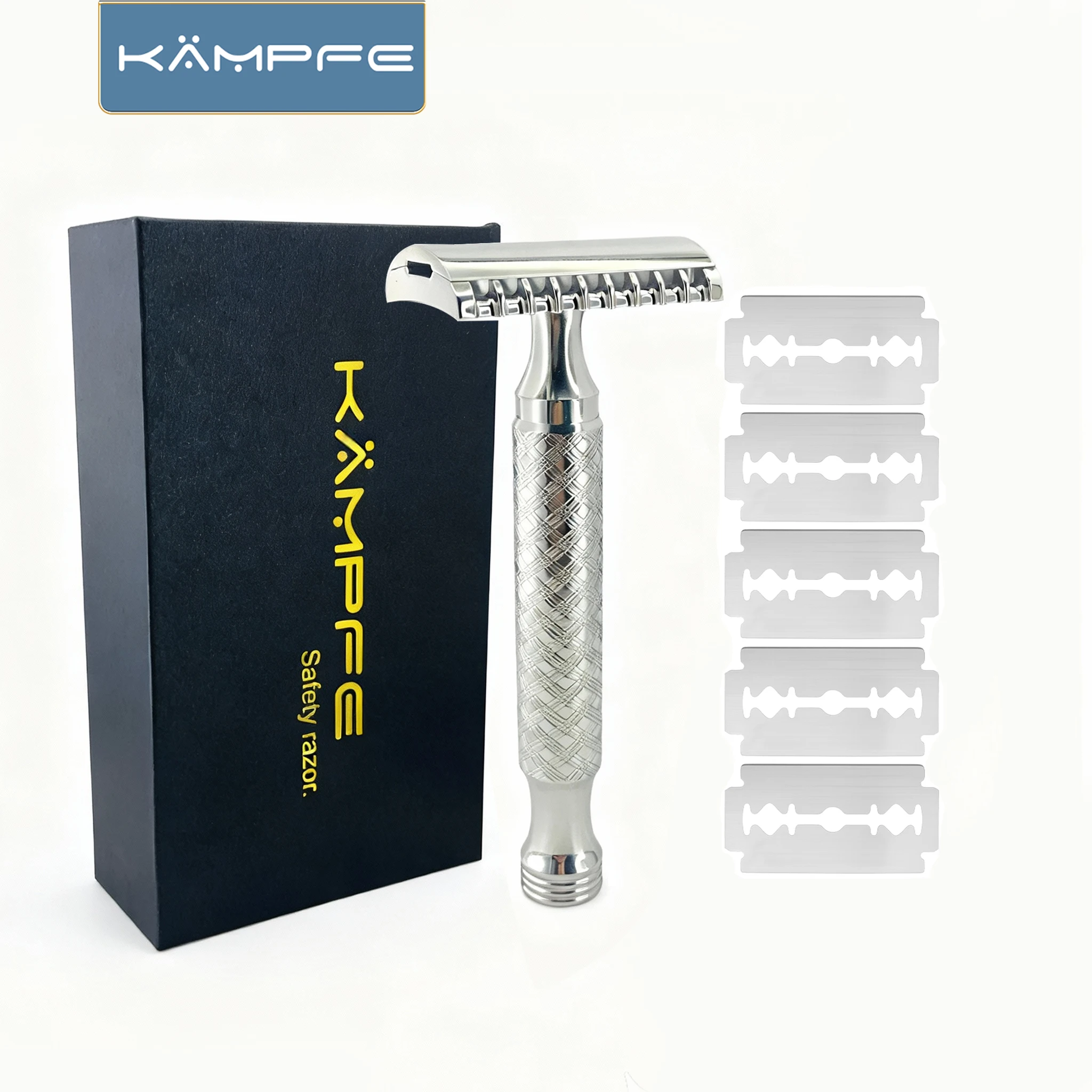 KAMPFE Double Edge Safety Razor CNC Stainless Steel Men's Manual Shaver Classic Wet Shaving hair removal tool