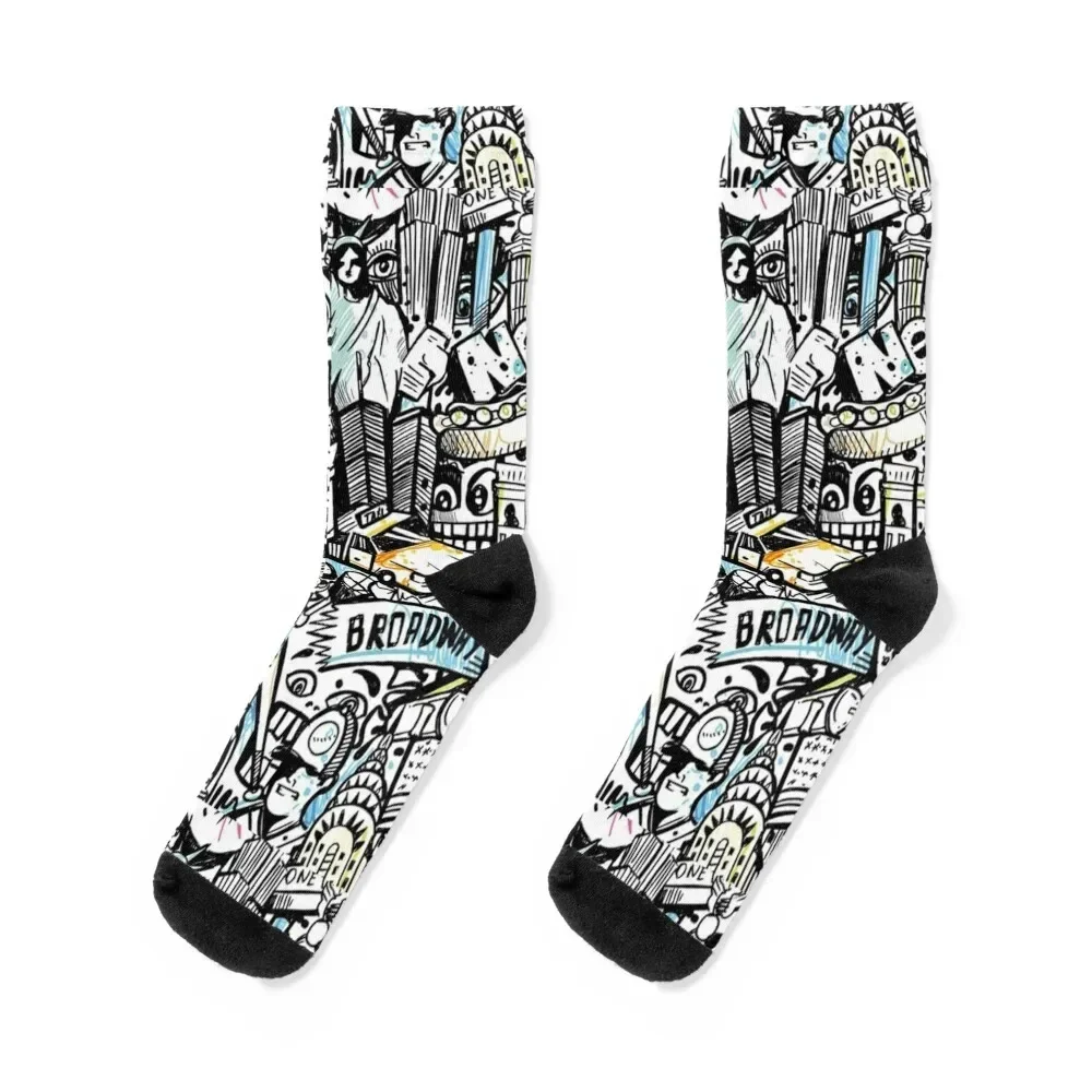 I Love New York Socks retro new year custom aesthetic Man Socks Women's