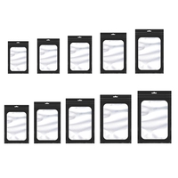 100 Pcs Flat Foil Lock Bags Bath Salt Cosmetic Bag One Side Clear Mini Thick Mylar Resealable Bags Smell Proof Ziplock for