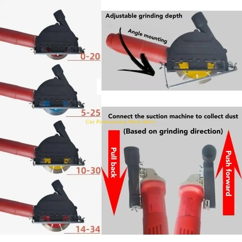 R53D Pył Kolektorek Załącznik Półka pyłu dla młynek do kąta od 100 do 135 mm z pełną obudową betonową cięcie kamienia