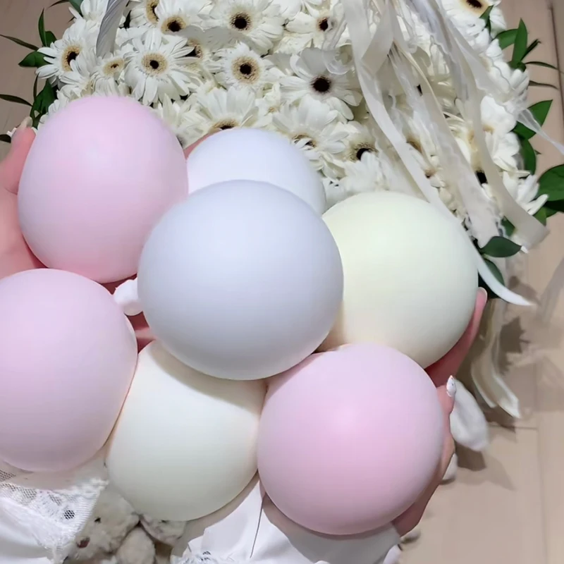 Handmade Ball Skin Hollow Super Thin Soft Milk Flavor Creative Prank Toy DIY Glutinous Wheat  Transparent White Outer 