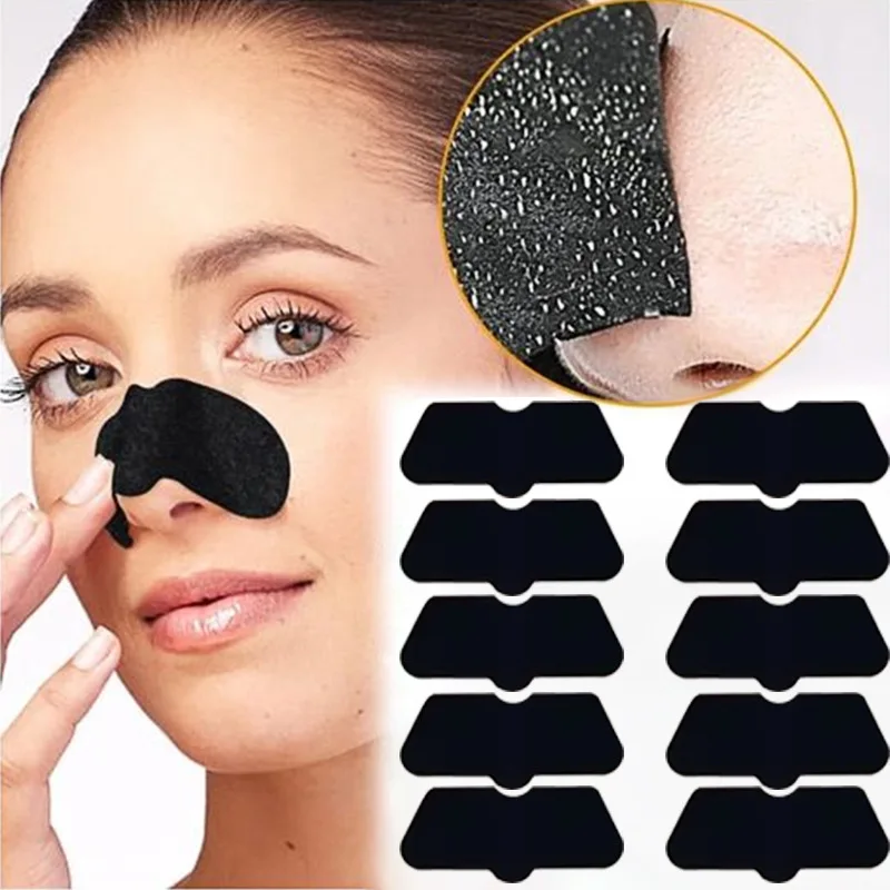 10Pcs/Bag Nose Blackhead Remover Mask Nasal Strips Black Dot Spot Peel Off Sticker Face Acne Whitehead Pore Cleaner Hot Sale