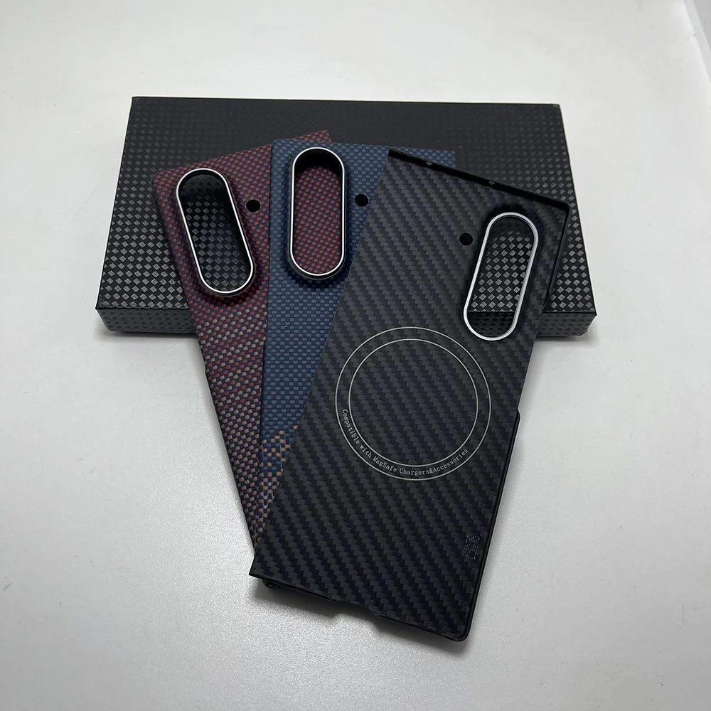 

Real Carbon Fiber Case for Samsung Galaxy Z Fold 7 Cover Ultra Thin Protection Aramid Fiber for Magsafe Magnetic Carbon Case