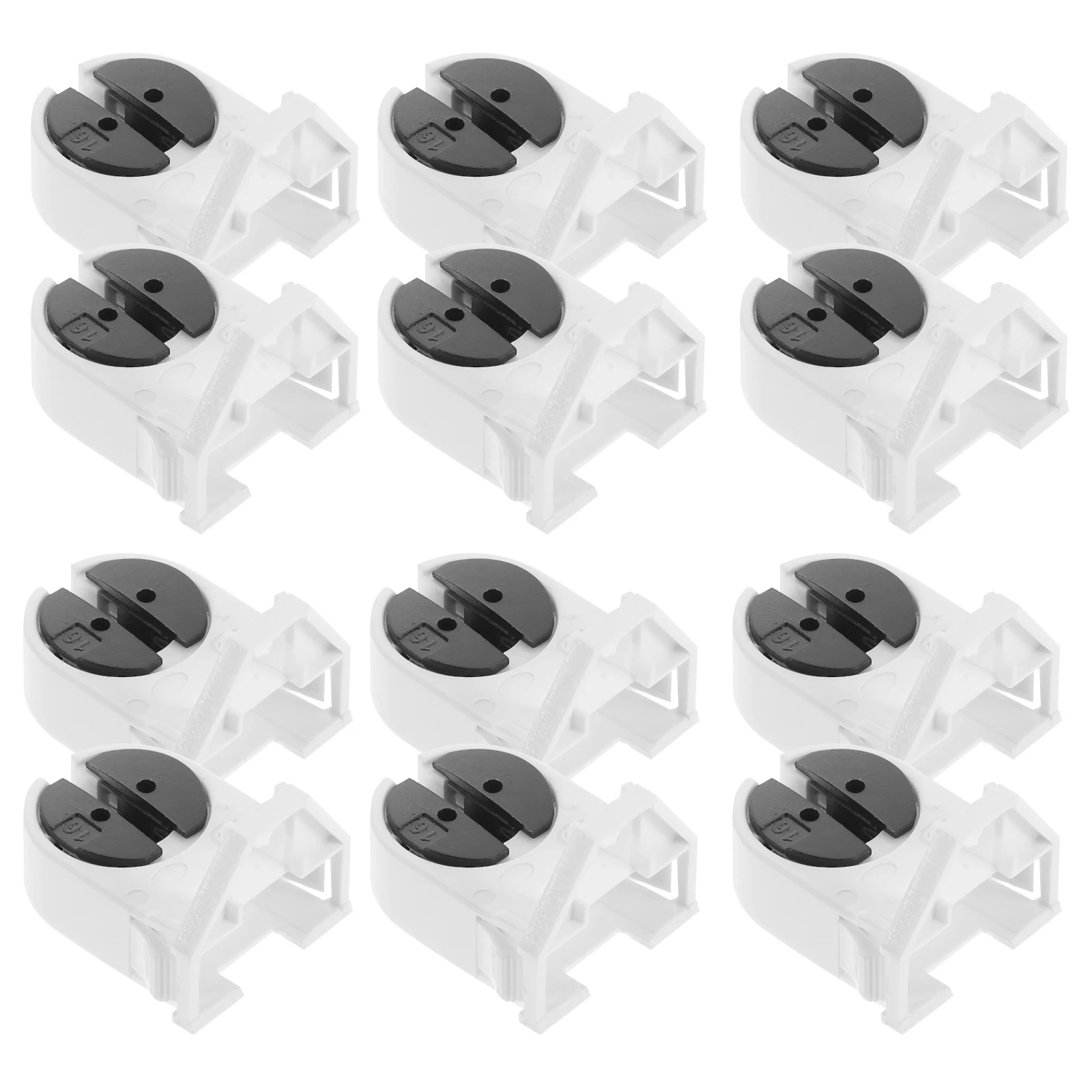 

20 Pcs Holder Light Bulb Sockets Fluorescent Tube Light Bulb Socket Holder Bracket Adapter ABS Kitchen Bedroom Shop
