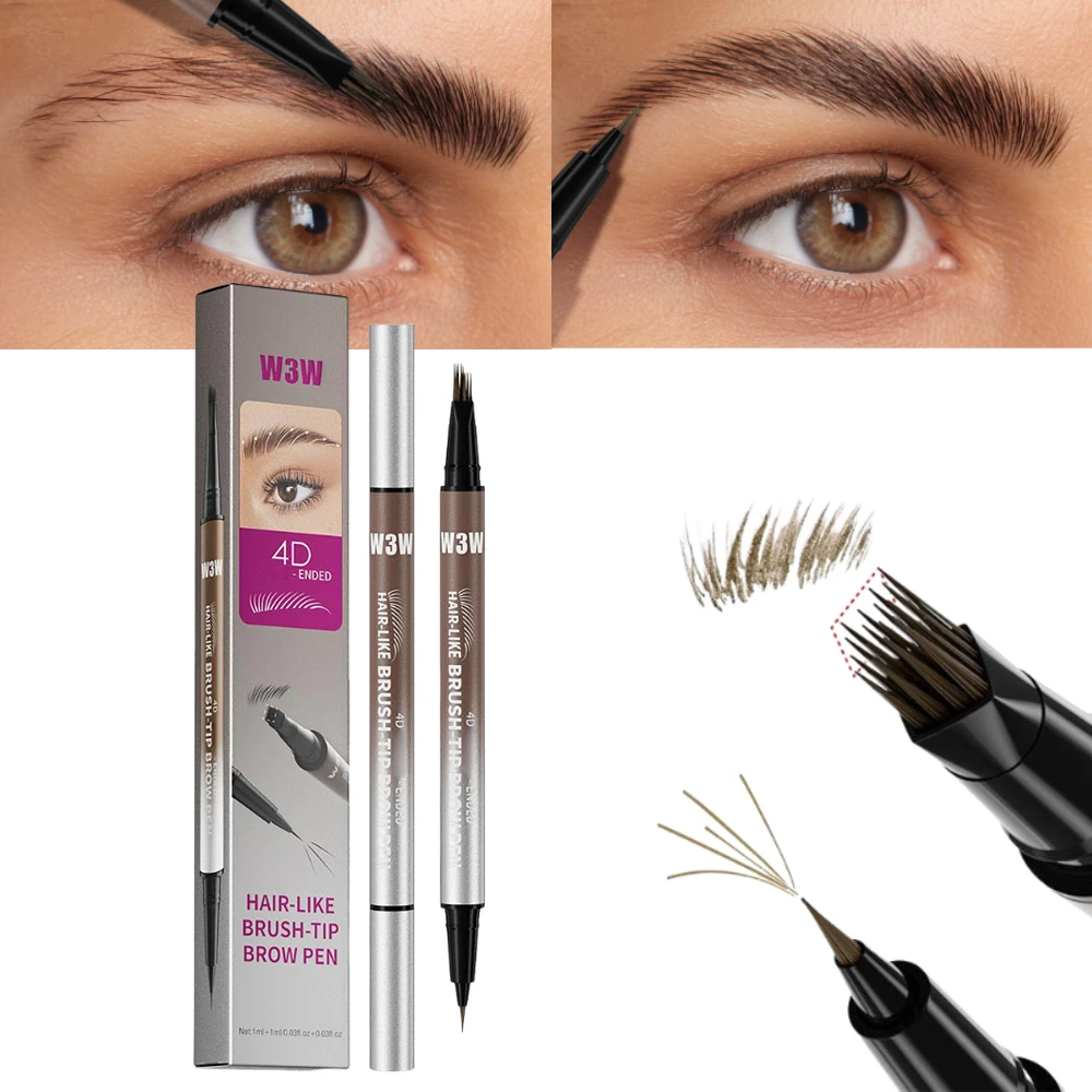 NEW Hair-Like Eyebrow Pencil 4D Micro-Sculpting Dual-Ended Eyebrow Pencil and Eyeliner Long-lasting Liquid Eyebrow Pen Like Real