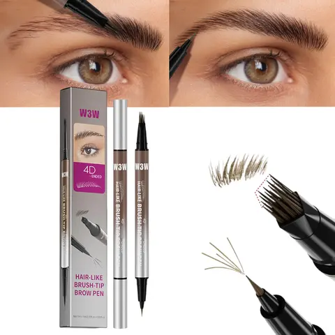 NEW Hair-Like Eyebrow Pencil 4D Micro-Sculpting Dual-Ended Eyebrow Pencil and Eyeliner Long-lasting Liquid Eyebrow Pen Like Real