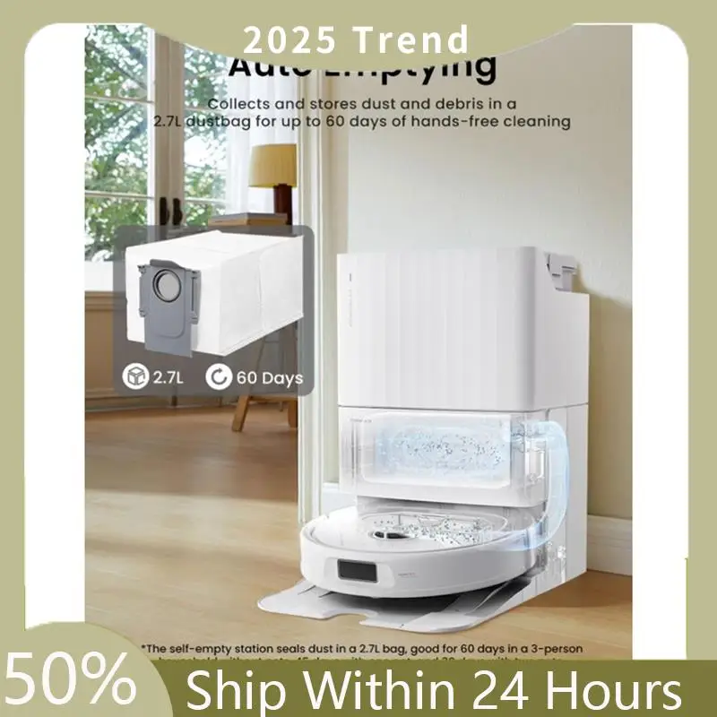 A75X Top 2.7L Saco de pó descartável para Roborock Qrevo/S8 Maxv Ultra/S8 Max Ultra/Qrevo Pro/Qrevo S/Qrevo Master/Qrevo Plus Vácuo