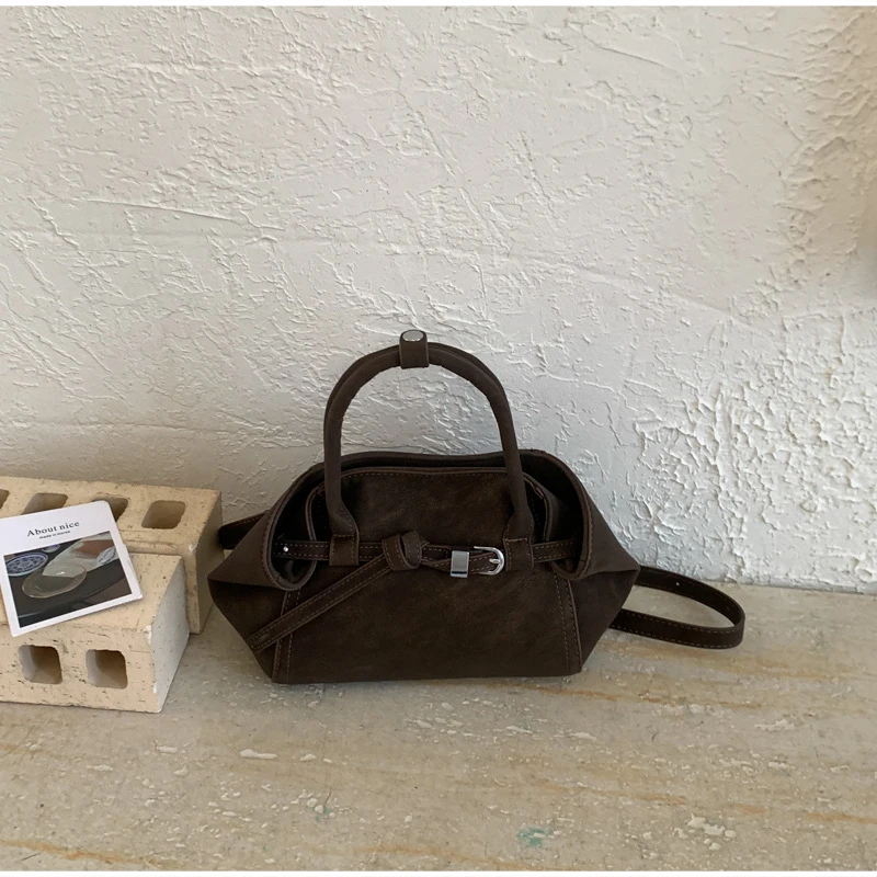

Classic Pu Leather Commuter Shoulder Bag Retro Magnetic Closure Large Capacity Tote Bag Simple And Cute Rectangular Shoulder Bag