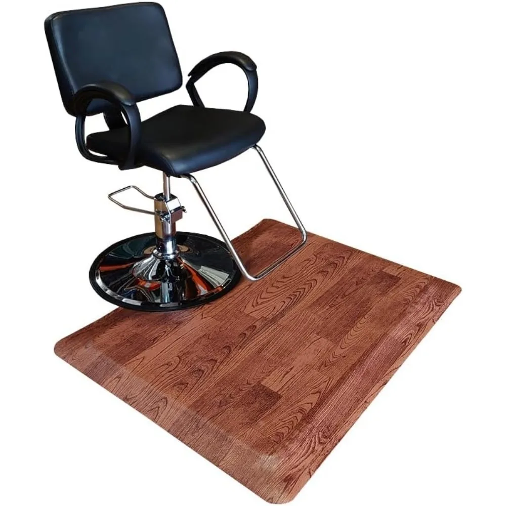 سجادة كرسي صالونات الحلاقة المضادة للتعب، خشب البلوط الناعم، مستطيل 3 × 4 بوصة، سميكة 7/8، سجادة أرضية مريحة للصالونات #5
