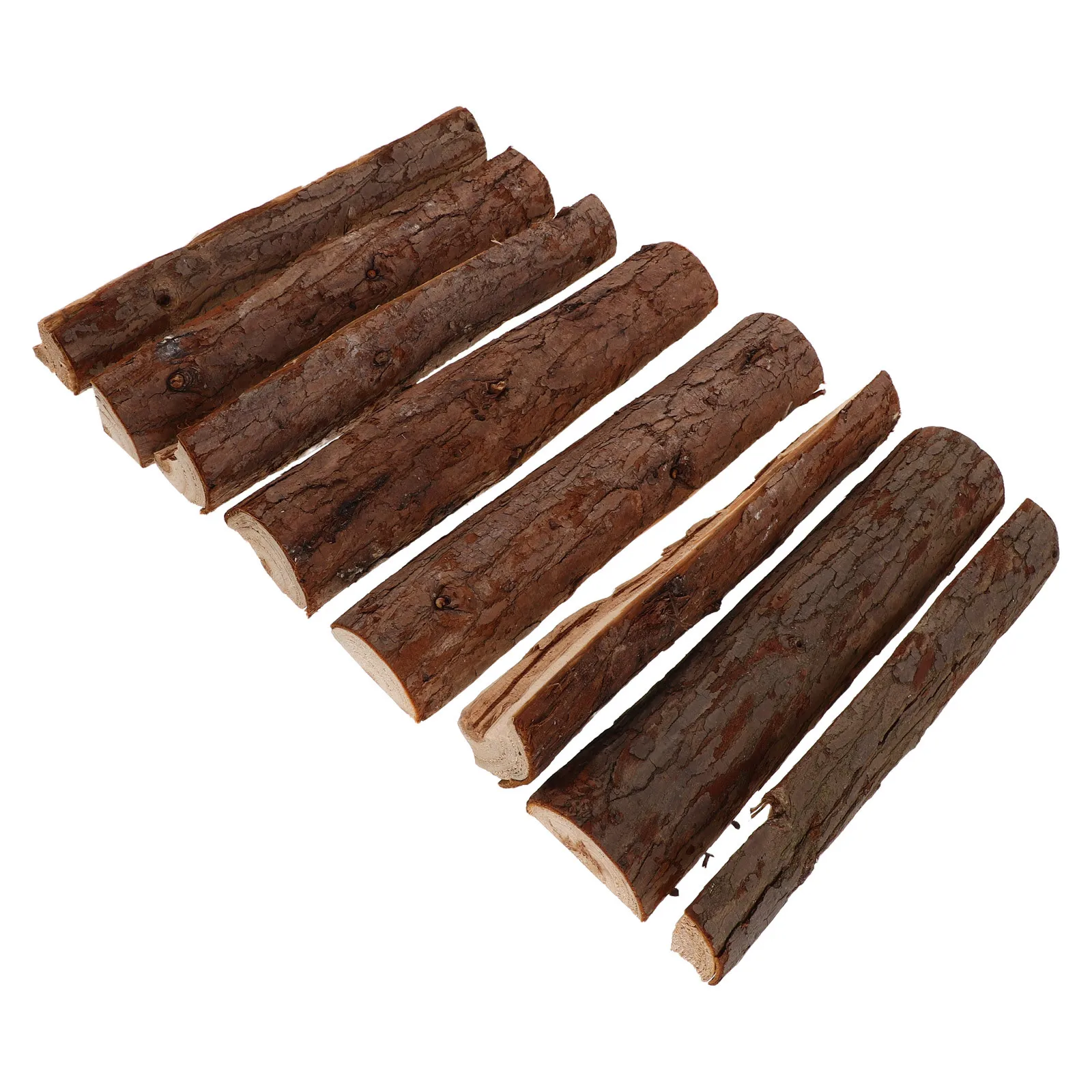 

8pcs Natural Wood Logs Fireplace Dried Birch Decorative Firewood Indoor Outdoor Fire Pits Garden Grilling Decorative Wood For