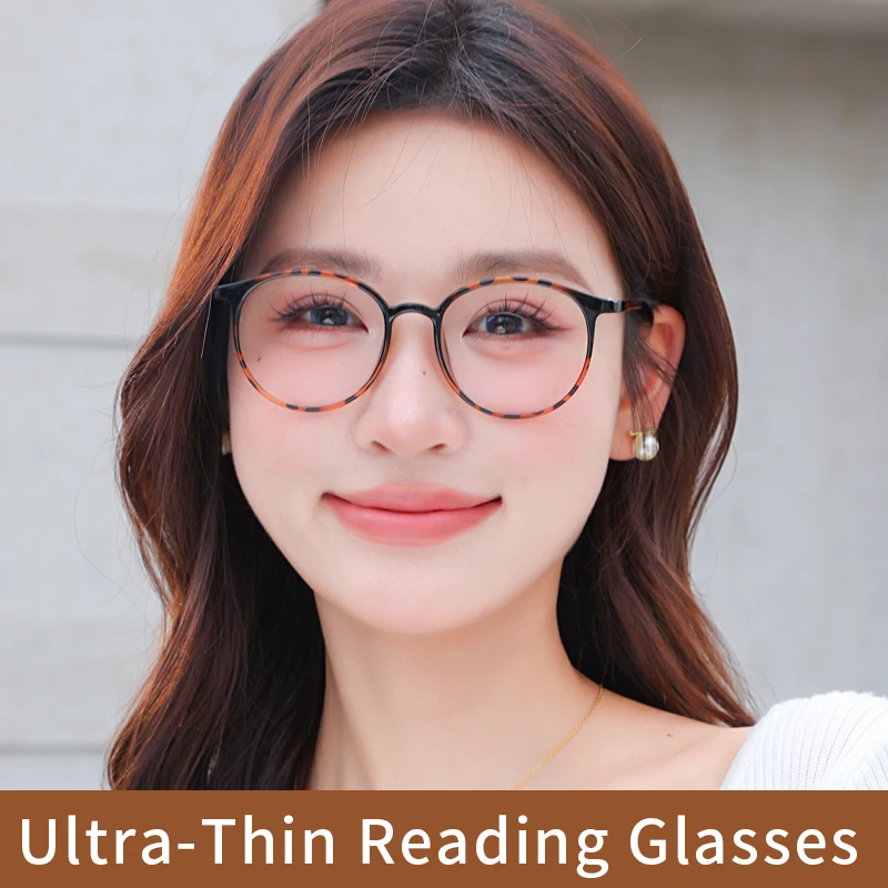 Ultra-Thin Reading Glasses for Woman High Quality Lightweight TR90 Frame,Anti Blue Ray Anti-fatigue Magnifying Presbyopic