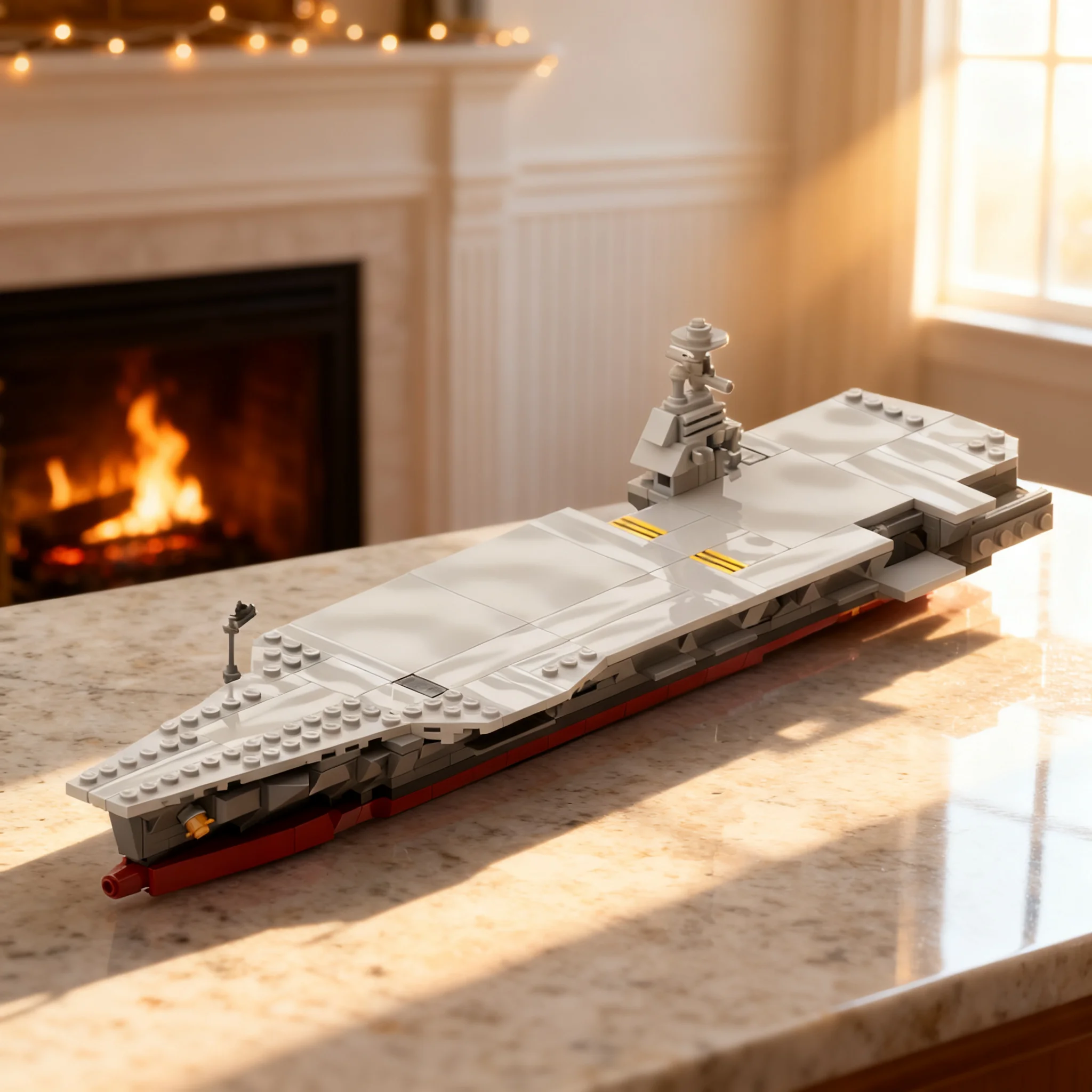 491pcs MOC Boat USS Gerald R Ford Model Building Blocks Architecture Birthday DIY Creative Kids Assemble Christmas Gifts Toy
