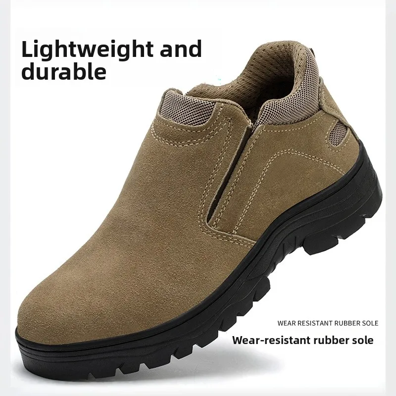 New Men's Safety Shoes Lightweight Welding Resistant Anti-impact Slip-On Anti-crush Anti-penetration Construction Work Safety...