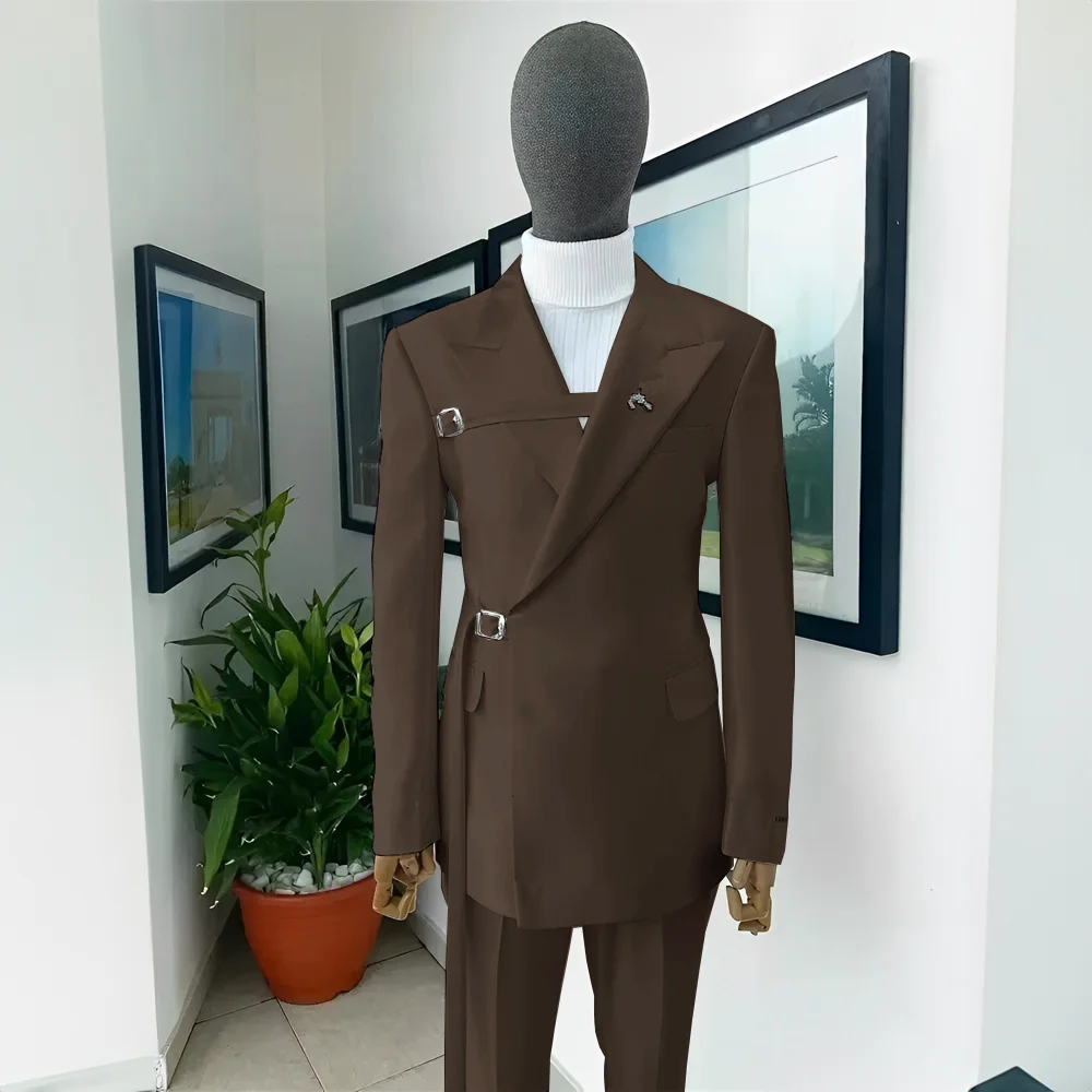 2024 Nieuwe Heren Bruiloft Smoking Blazer Elegant Herenpak 2 Stuk Jasje Broek Wit Pak Formele Feestjurk Voor Heren