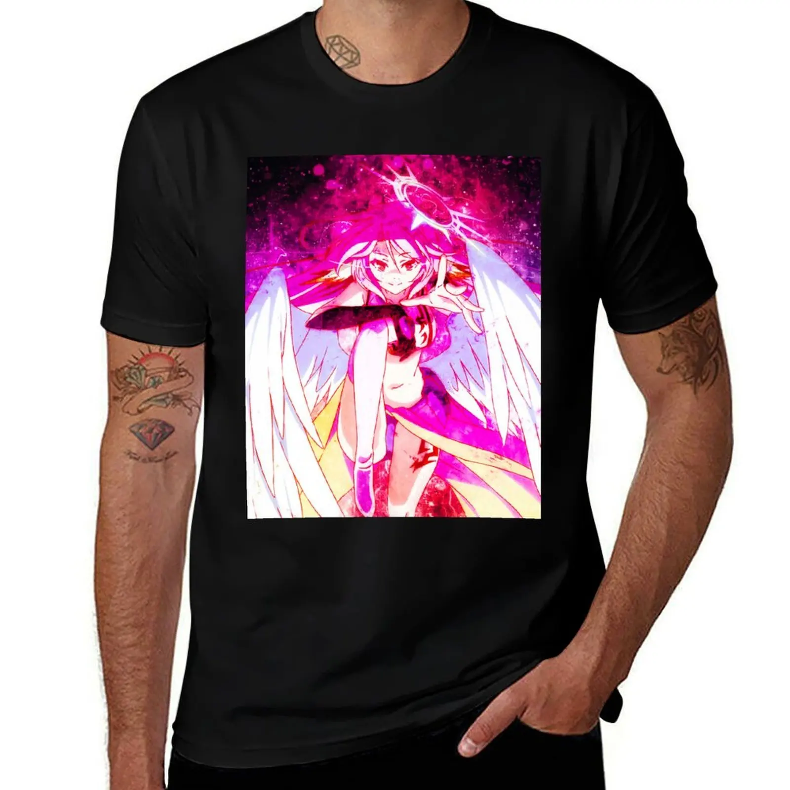 

Jibril No Game No Life Hoz T-Shirt Classic Crew Neck Cotton T-Shirt