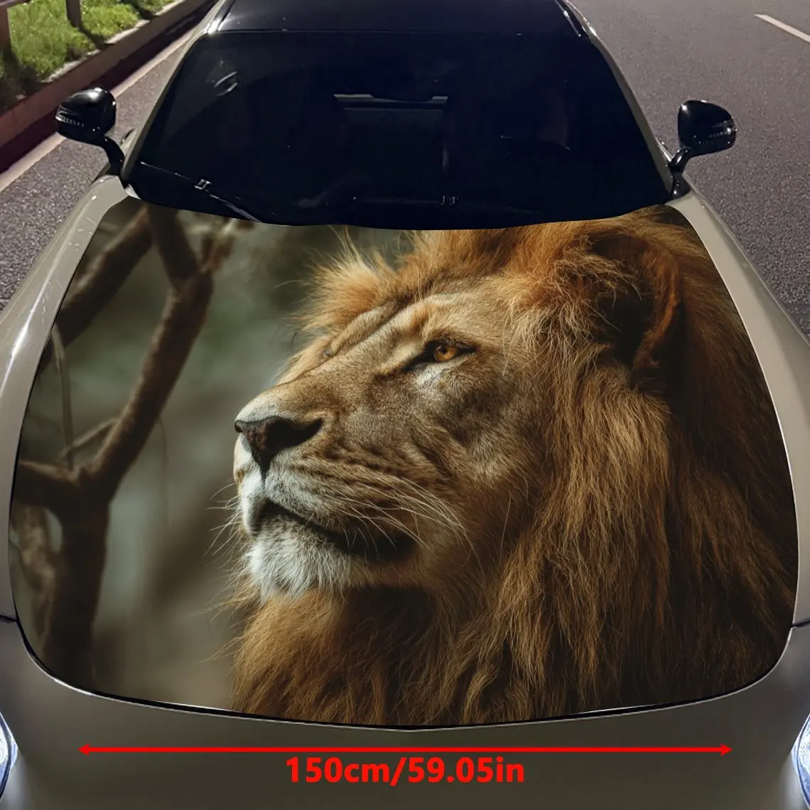 Car Decals A Lion Presenting Timeless Dignity And Subtle Depth In A Natural, Understated Scene Car Hood Sticker, Waterproof Self