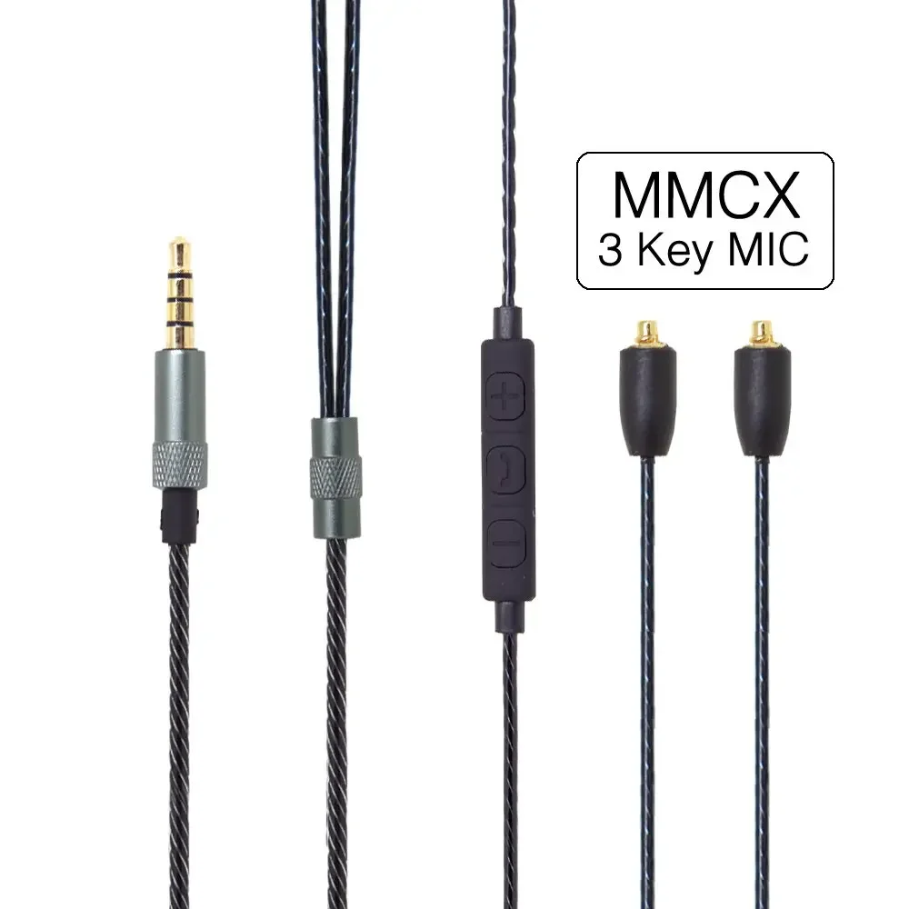 OFC Ersatz MMCX Stereo Audio Aux Kabel Verlängerung Kabel Für Shure SE215 SE315 SE846 SE535 SE425 KSE1500 Kopfhörer Kopfhörer