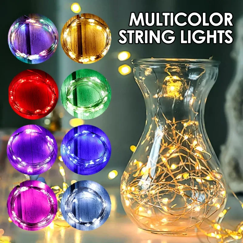 3M 30 LED  Lights Copper Wire String Holiday Outdoor Lamp Garland for Christmas Tree Wedding Party Decoration Fairy Garden