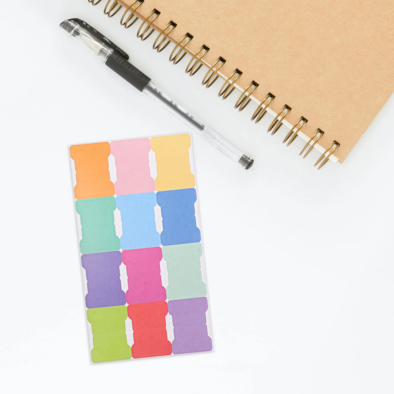 5 Pcs Index Label Colorful Stickers Adhesive Monthly Planner Tabs Calendar Grasp Blank Dividers Note