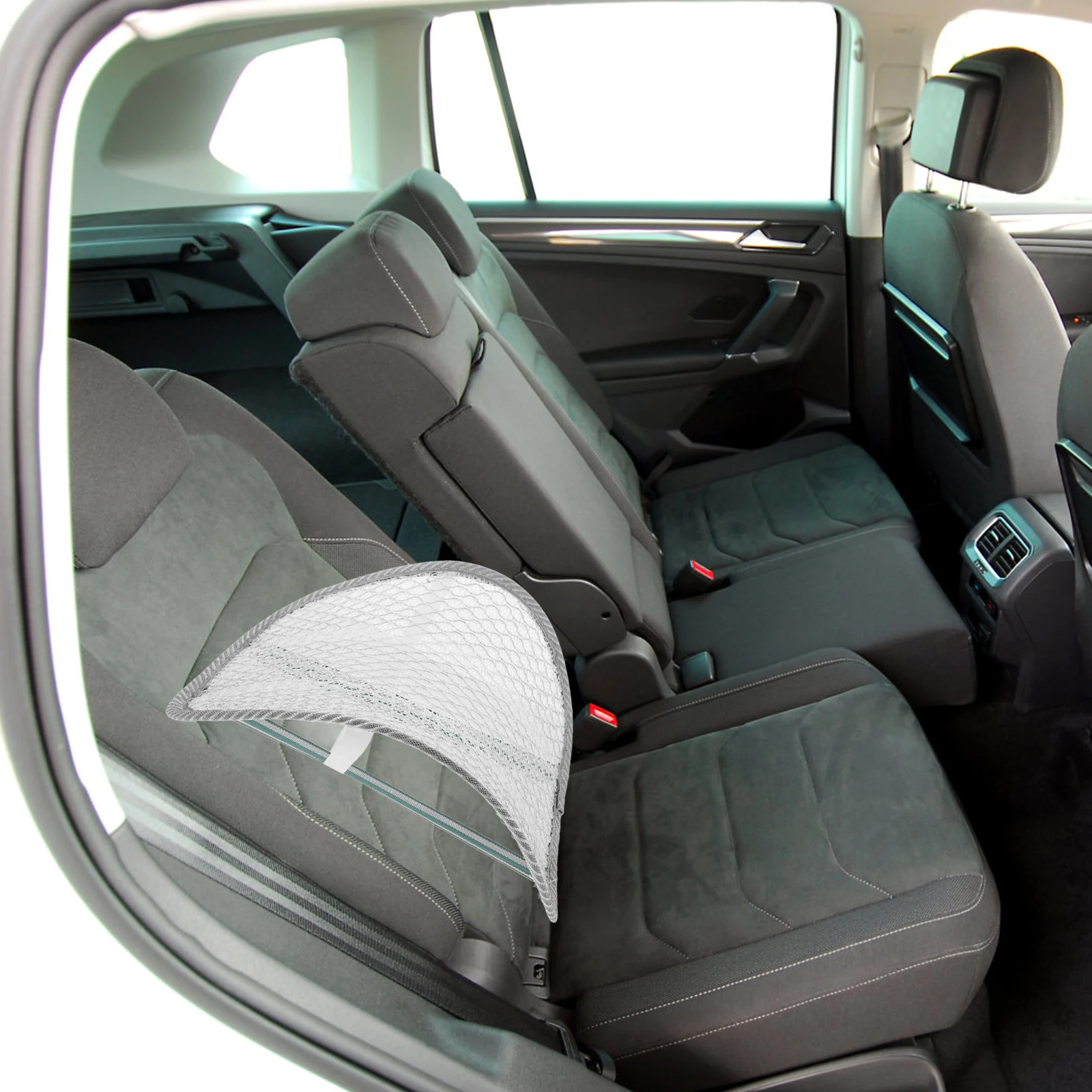 

Waist Massage Pad Back Support Lumbar Chair Round Backrest Pillow Driving Seat White Travel Car Ergonomic Cool