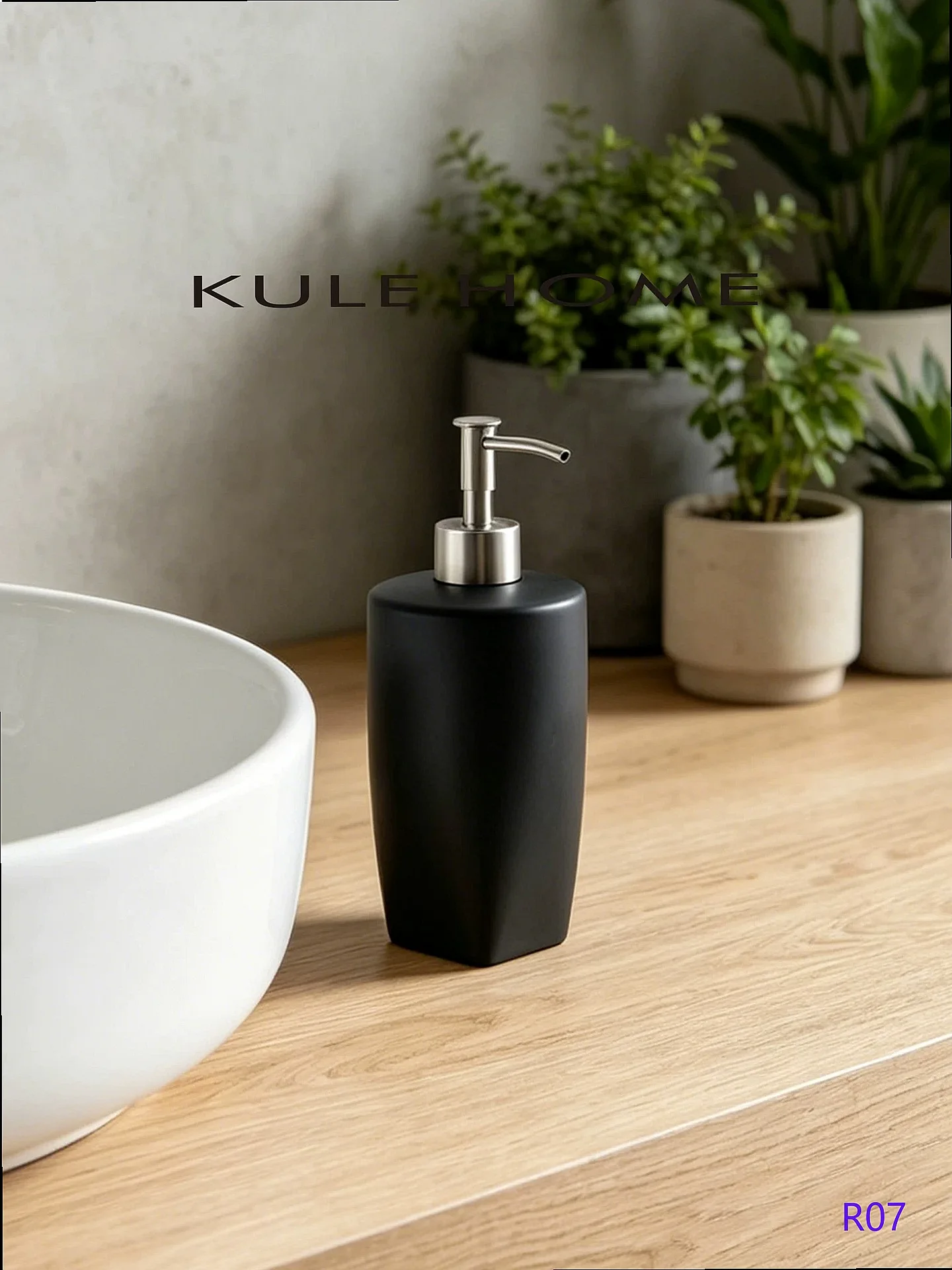 Luxury Ceramic Soap Dispenser Shampoo Body Wash Pump Bottle Hotel