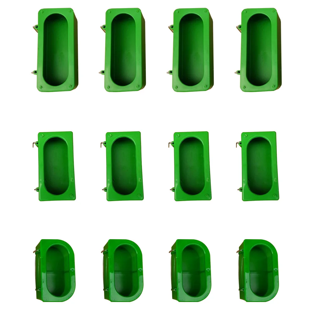 

12pcs Anti Spreading Trough Parrot Feeders Durable Plastic Cage Feeder Bird Water Cups Pigeon Food Easy Clean Accessories