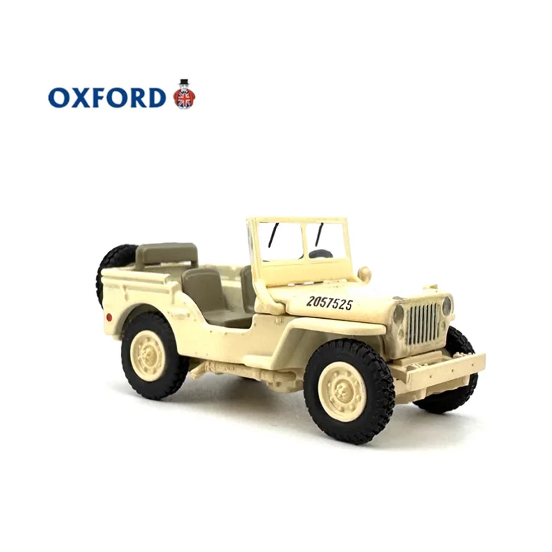 OXFORD Diecast 1:76 Scale Willis MB 1943 Military Vehicle Alloy Car Model Finished Product Simulation Toy Static Model