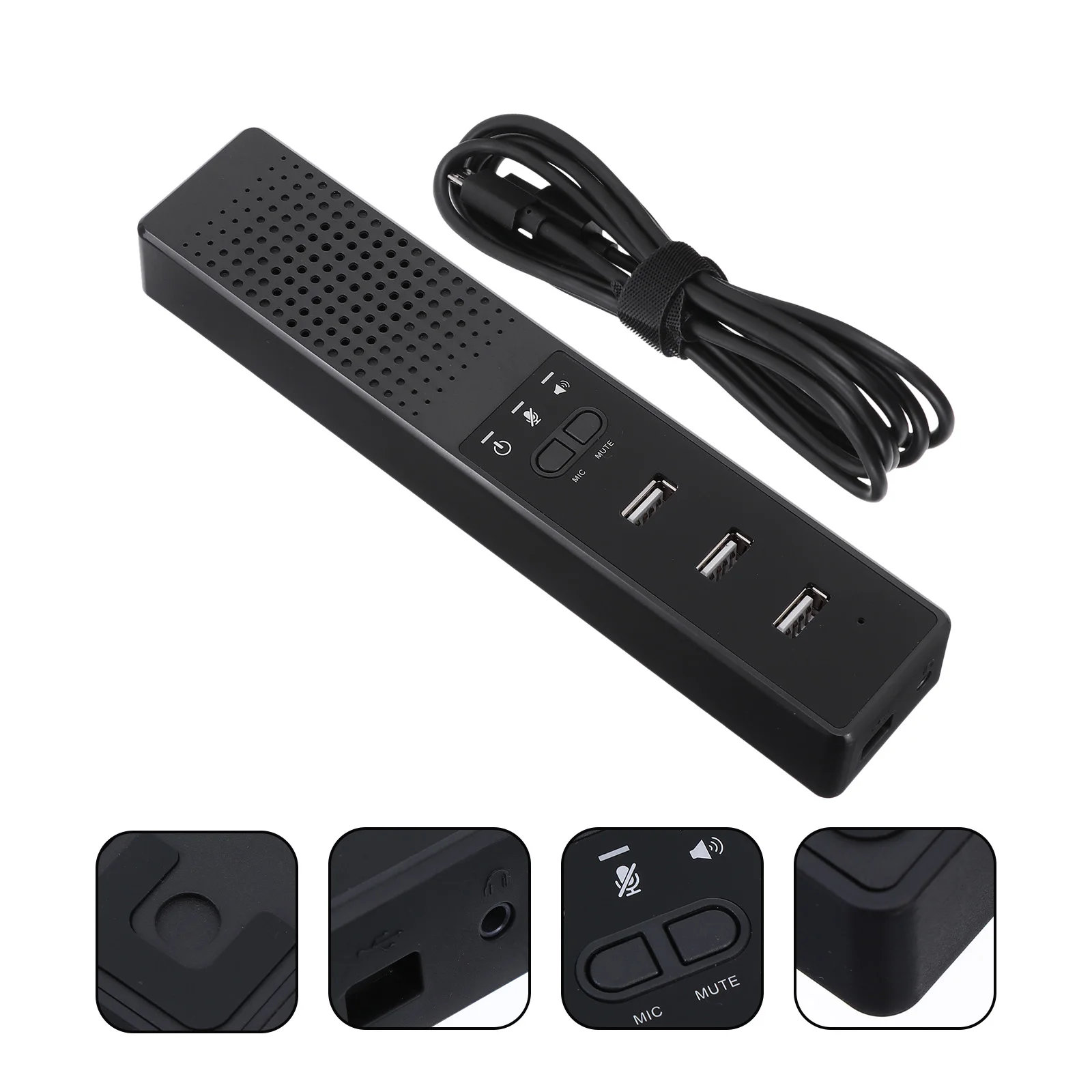 

Computer Mini Speaker USB Microphone Office Small Loudspeaker Abs Audio Conference