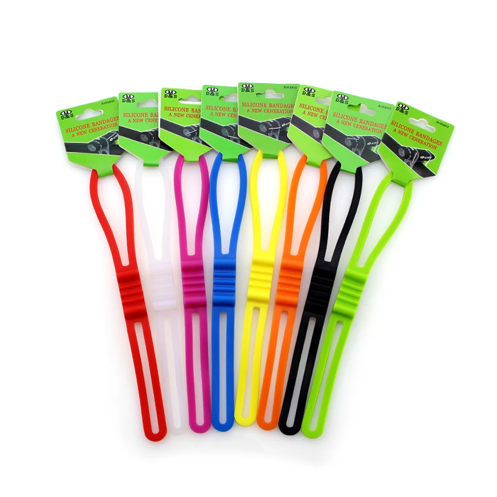 

10 PCs Silicon Strap Torch Phone Flashlight Bands Elastic Light Mount Holder Bike Accessories for Bike (Mixed Colo