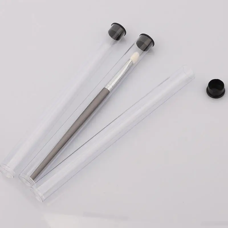 กล่องใส่ปากกาแบบหมุนได้ ทำจากพีวีซีใส สำหรับใส่แปรงแต่งหน้า กล่องของขวัญ บรรจุภัณฑ์ปากกา น้ำหนักเบา รูปทรงกระบอก