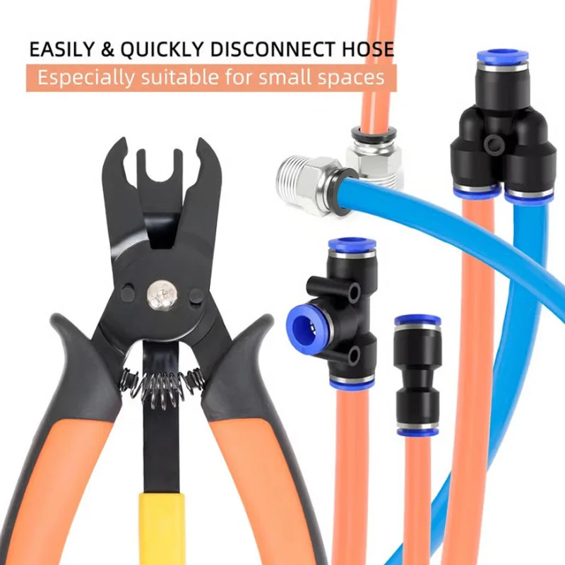 1/ 4inch and 5/ 16inch Quick Connector Hose Connection Disassembly Tool, Plier-Style Design, Compact, One-Handed Operation, DIY Cable Clamp