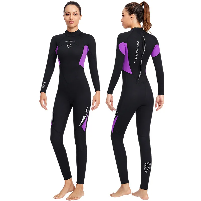 3Xl Plus Size Wetsuit Women 3mm Full Stretch Scuba Diving Neoprene Surf Jump Suit Wet 