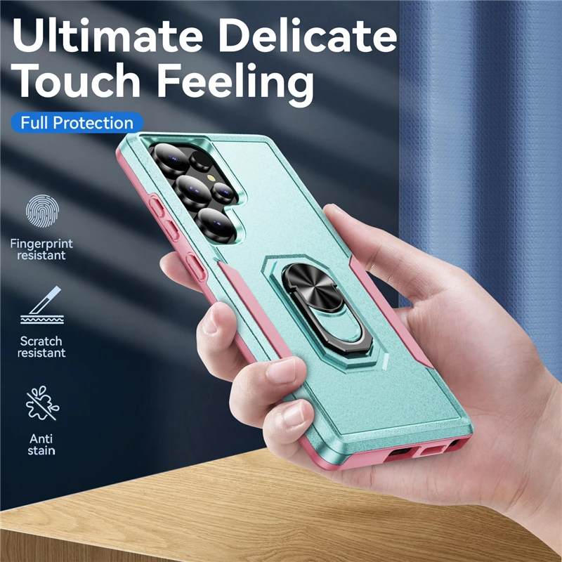 حافظة لهاتف سامسونج جالاكسي S25 S24 S23 S22 S21 S20 Ultra Plus غطاء حامل مغناطيسي #4