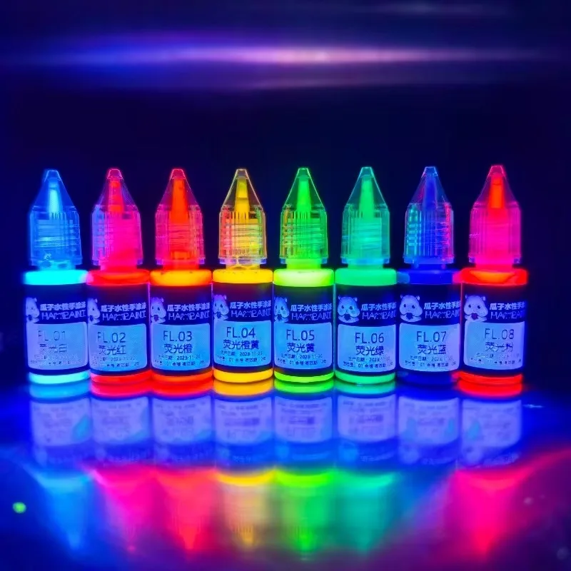 10ml Water Based Fluorescent Acrylic Model Paint DIY Hand Painting Airbrush Spray Coloring Infiltration Liquid for Figure Hobby