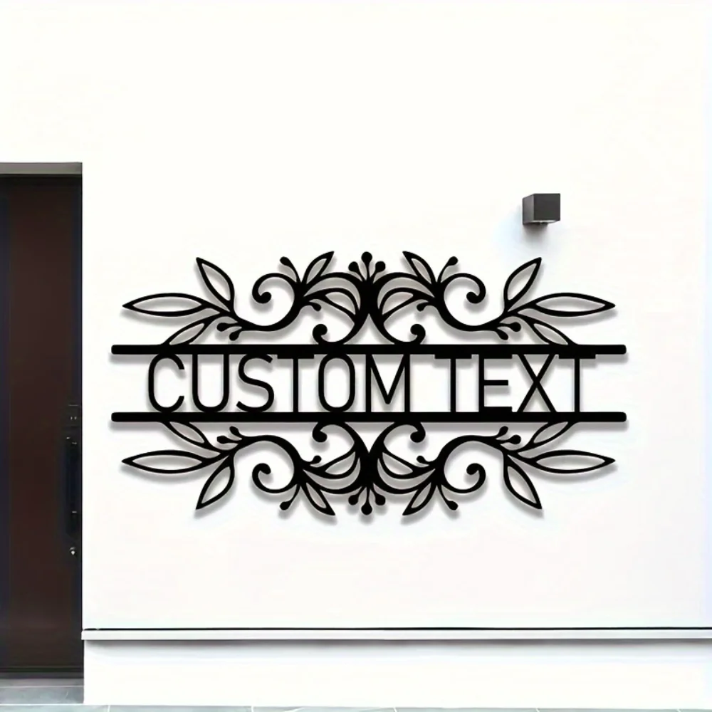 Unique Handmade Custom Metal Wall Art with Exquisite Personalized Lettering Address Waterproof Removable New Home Gift