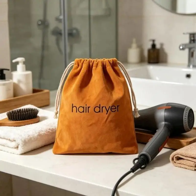 Soft Suede Nap Hair Dryer Storage Bag Gift Drawstring Pouch Gift Box Packaging Bags Wedding Favor Drawstring Bag Christmas Bag