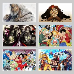 Japan One Piece Cartoon Characters Monkey D Luffy Silvers Rayleigh Picture Wall Decorative Canvas Oil Painting Christmas Present