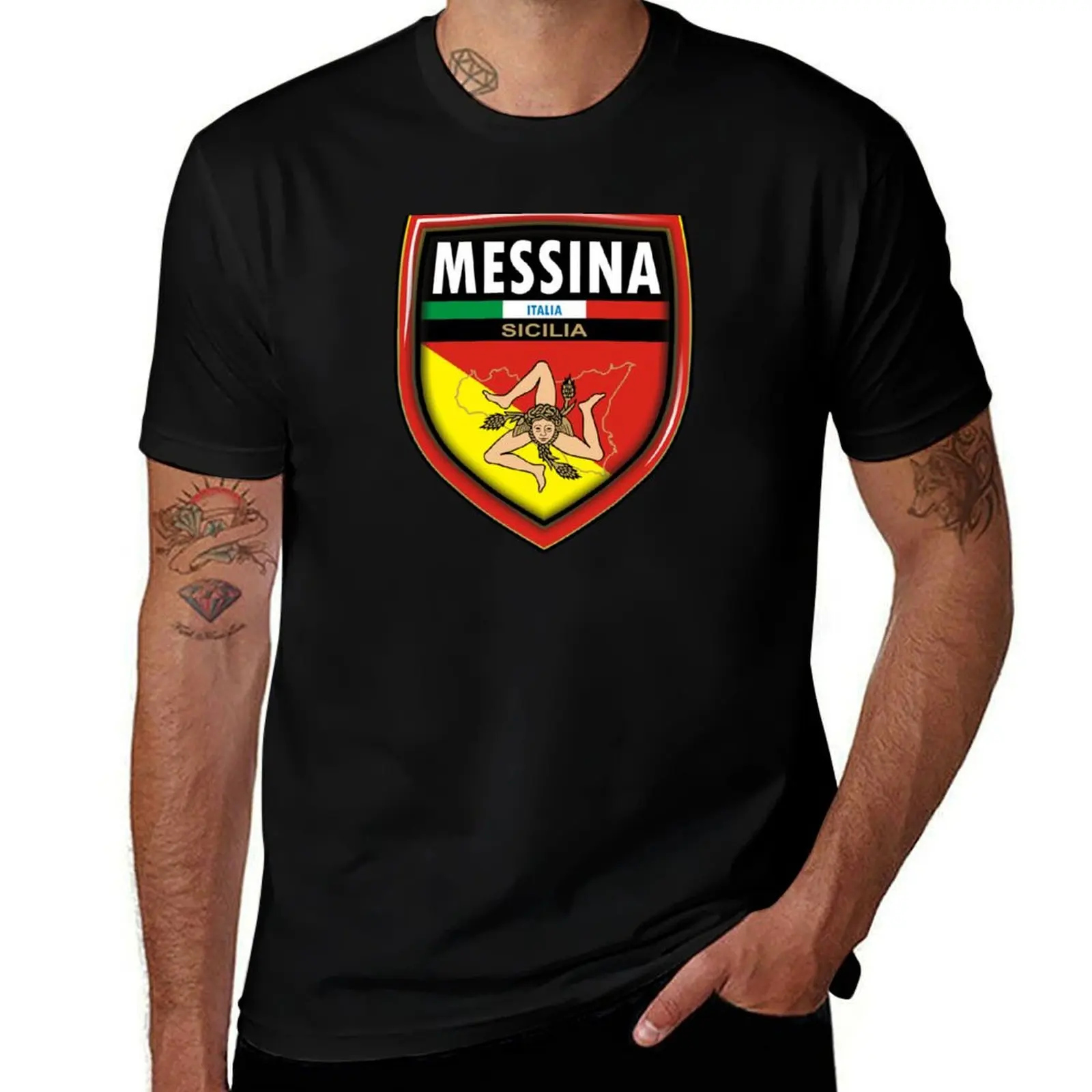 

Messina Sicilia Sicily coat of arms T-Shirt man t shirt croswit shirt man sublime t shirt men 100℅ cotton