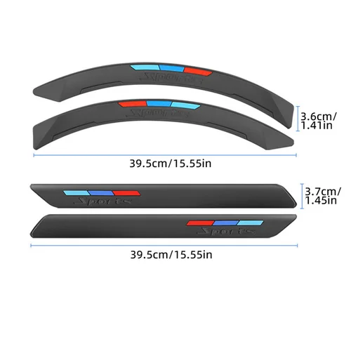 Imagen 2 del producto 2 uds. Tiras anticolisión para puertas de coche, parachoques delanteros y traseros, pegatinas resistentes a arañazos, pasos de rueda, dispositivo anticolisión, uni