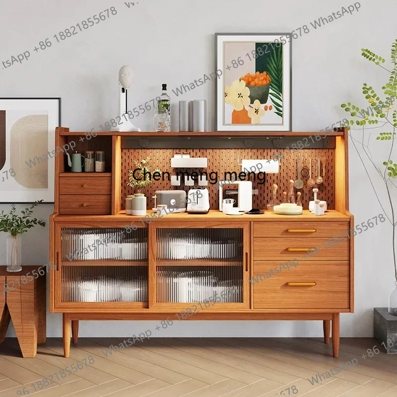 

Modern Cherry Wood Sideboards Storage Kitchen Cabinet Designer Sideboards Multifunzionale Retro Hole Board Home Furniture Buffet