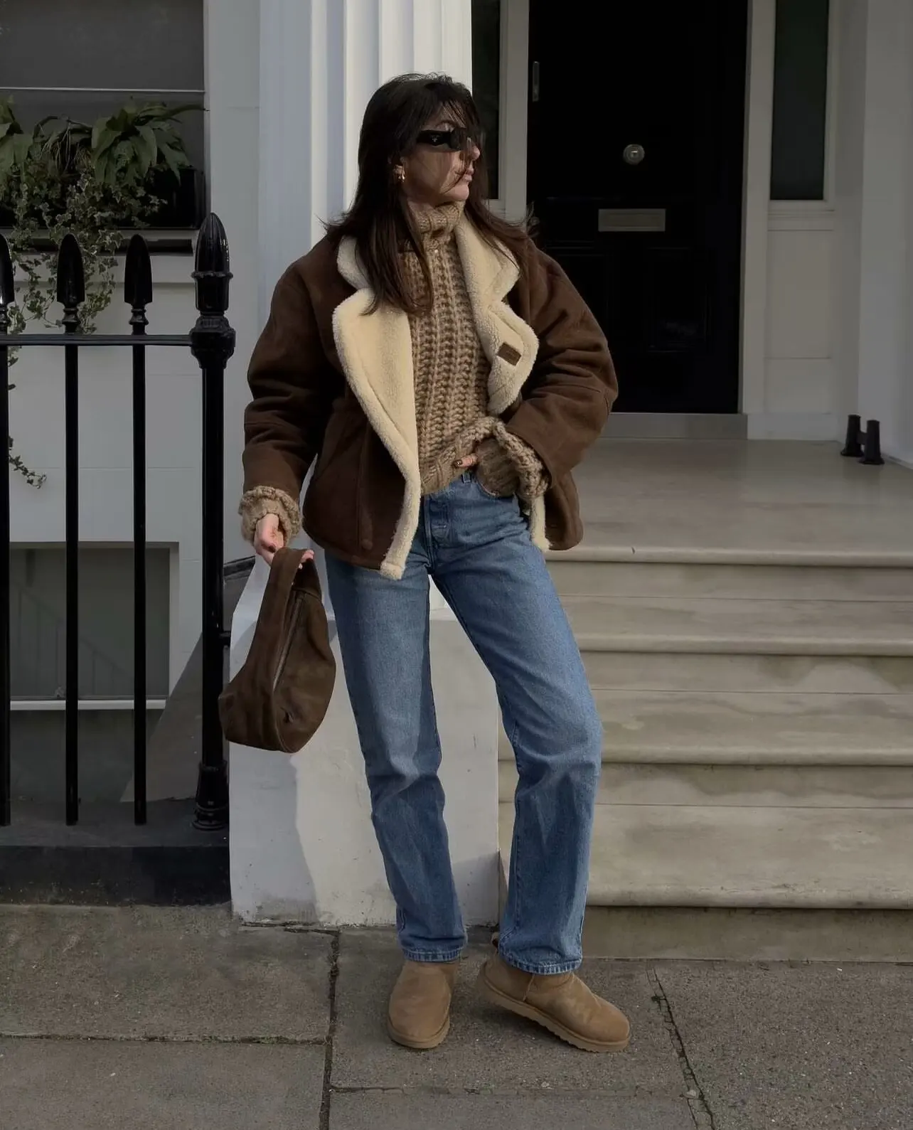 

Модная свободная теплая короткая куртка из флиса и овчины в стиле ретро для женщин на осень/зиму