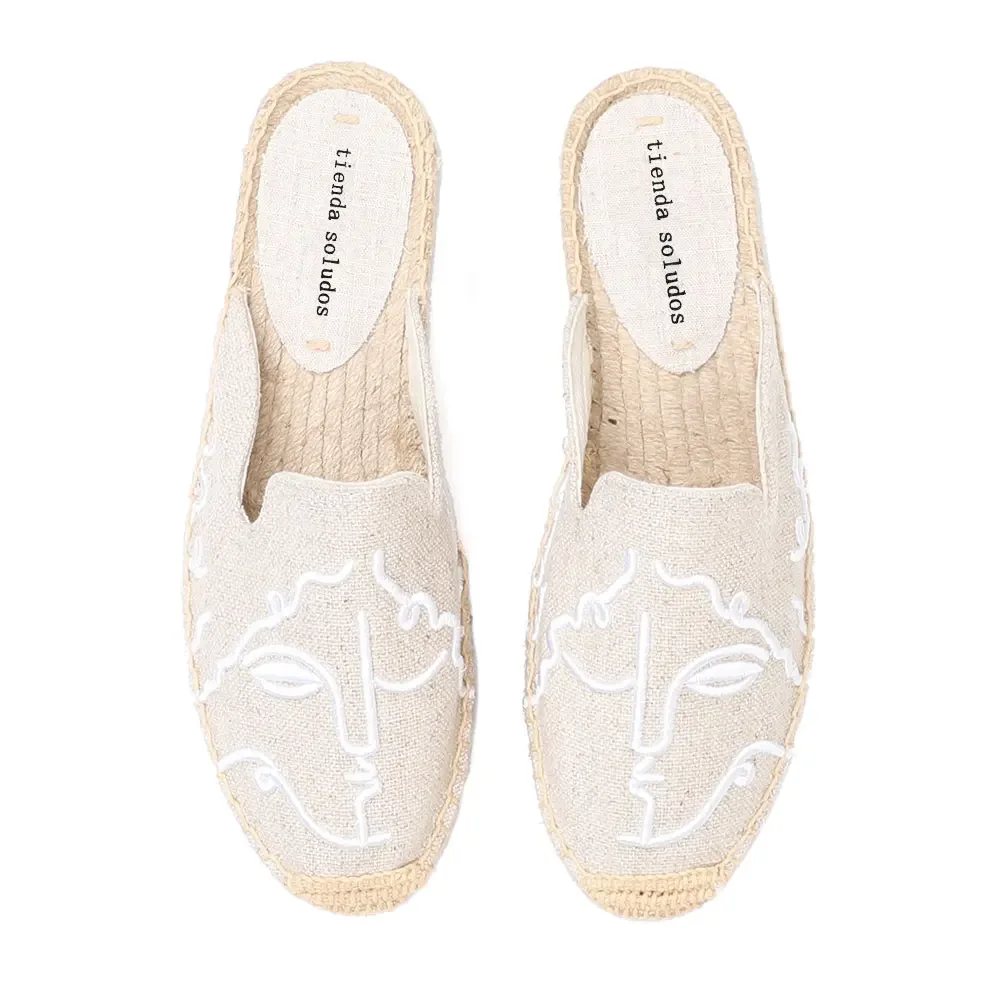 women sandals shoes Slippers Slides Hemp Rubber Cotton Fabric Mixed Colors Unicornio Pantufas De Pelucia Bichos Flip Flops