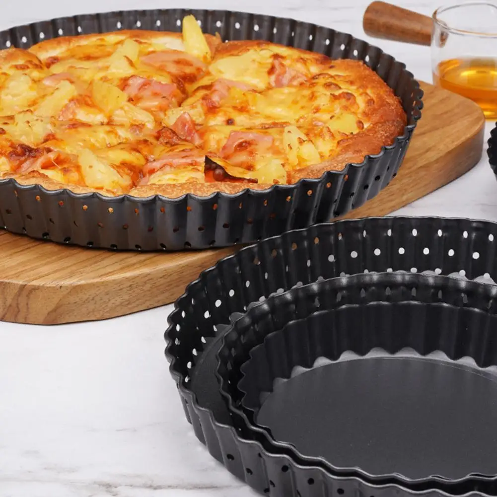 Practical Pizza Tray Eco-friendly Insulated Pizza Pan Non-Stick Round Pizza Tray Baking Tool Bakeware  Wide Application
