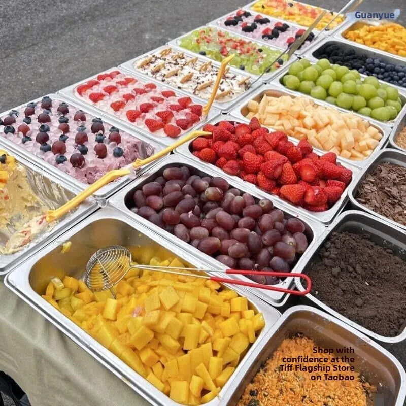 Handmade Acrylic Transparent Cover Glutinous Rice Cake Selling Box Commercial Use Fruit Cheese Filling Powder Coating Box