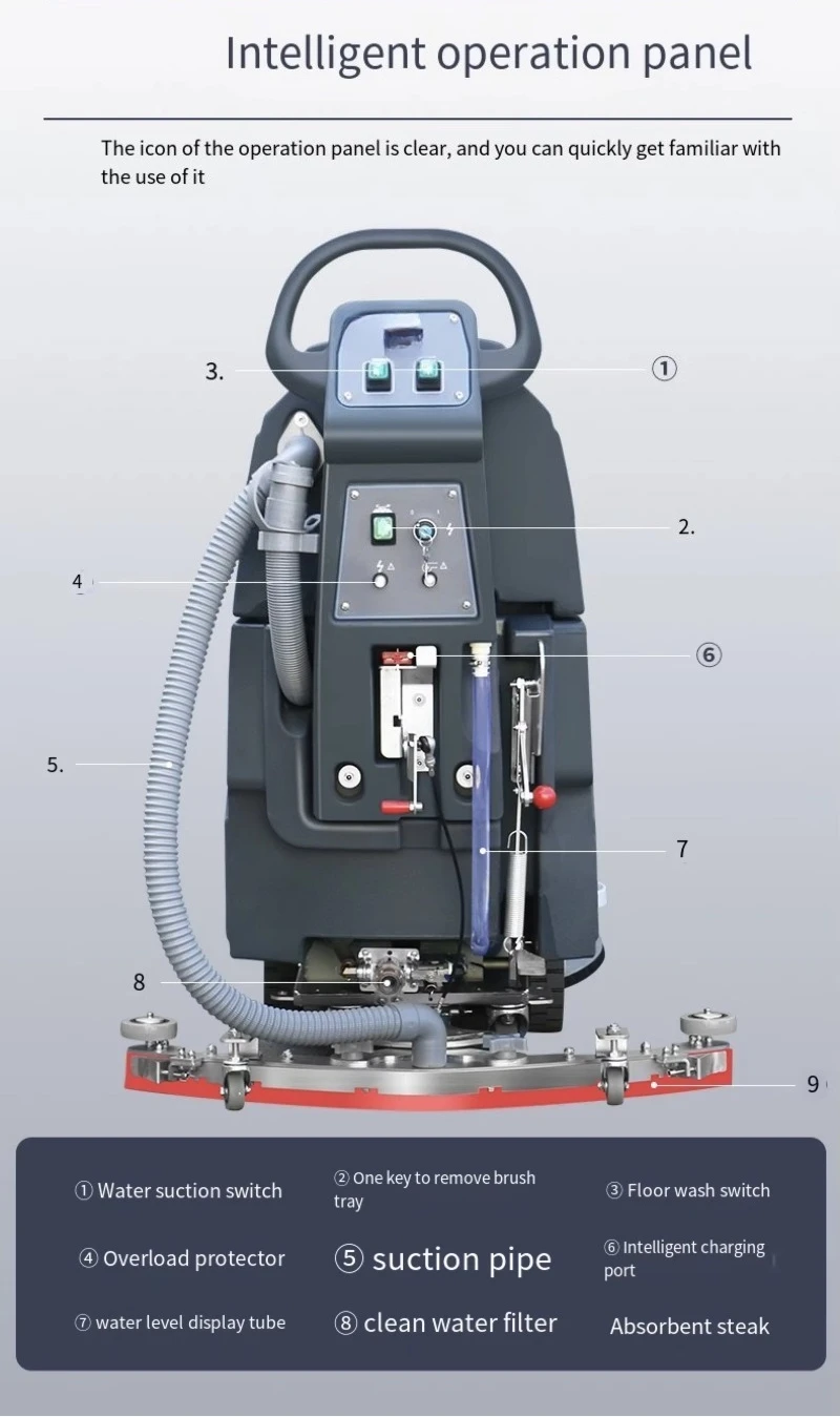 معدات تنظيف الأرضيات لغسالات المستودعات، أجهزة تنظيف الأرضيات التجارية والصناعية ذات الضوضاء المنخفضة #4