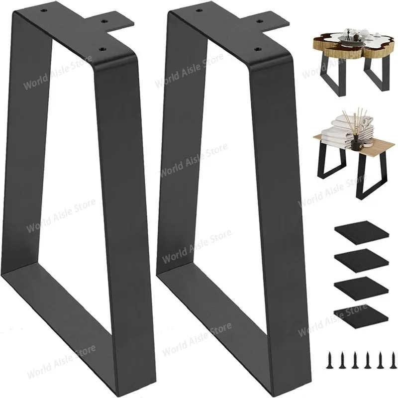 

Wrought Iron Simple Metal Desktop Support Frame, Dining Table Support Office Desk Foot Bench Chair Leg